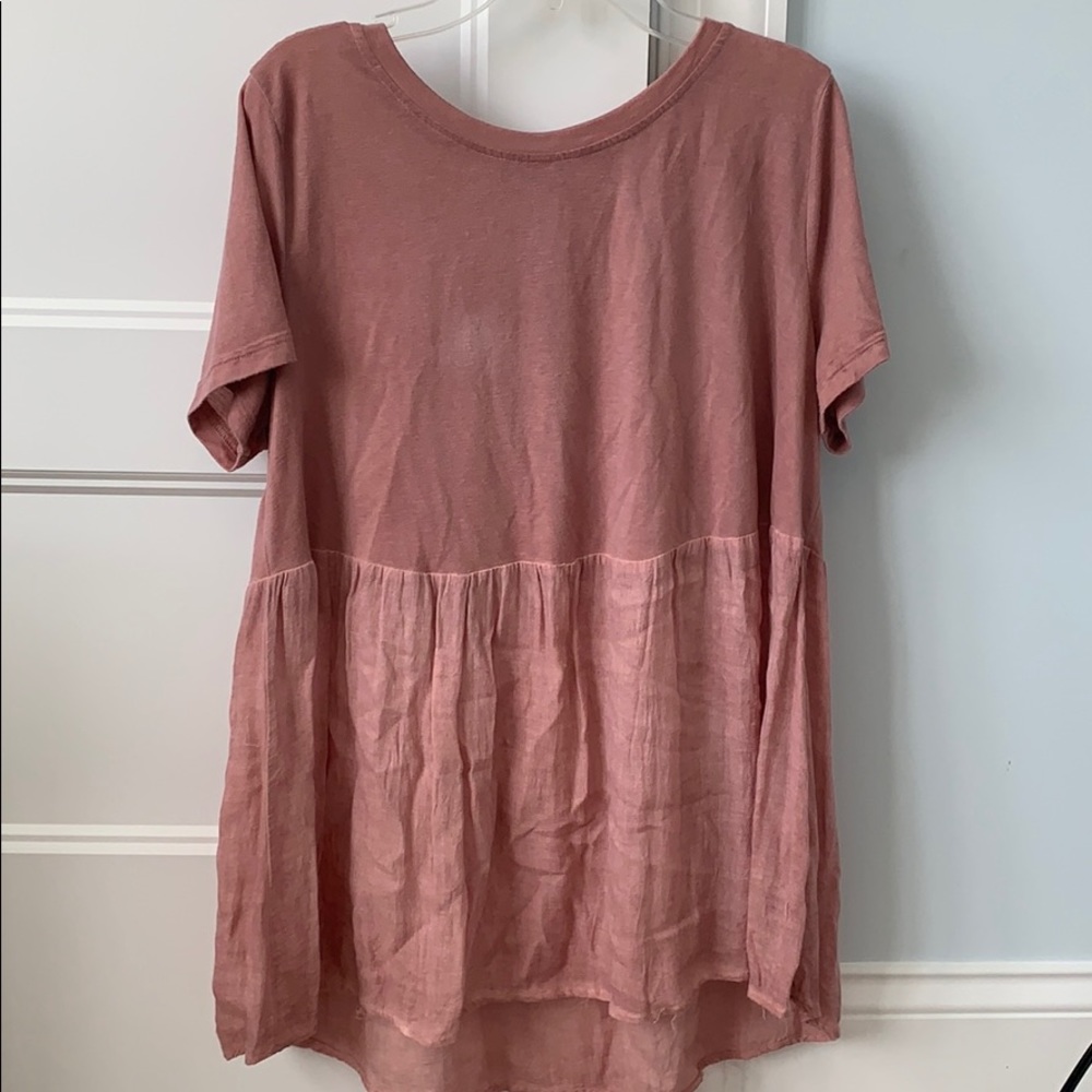 Peplum Top- Rusty Color